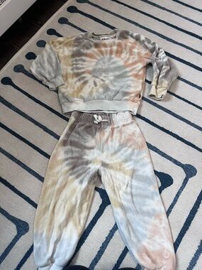 Molo Toddler Tie-Dye Sweatshirt and Jogger Set - Pastel Multi - 24M (size 92)